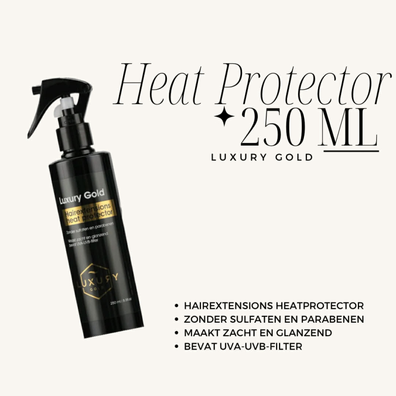 Luxury Gold HAIREXTENSIONS HEATPROTECTOR